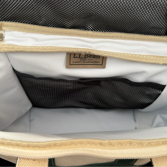 Vintage 90s L.L. Bean Boat and Tote Lunch Insulated Cooler Bag Green Handles EUC - Picture 9 of 10